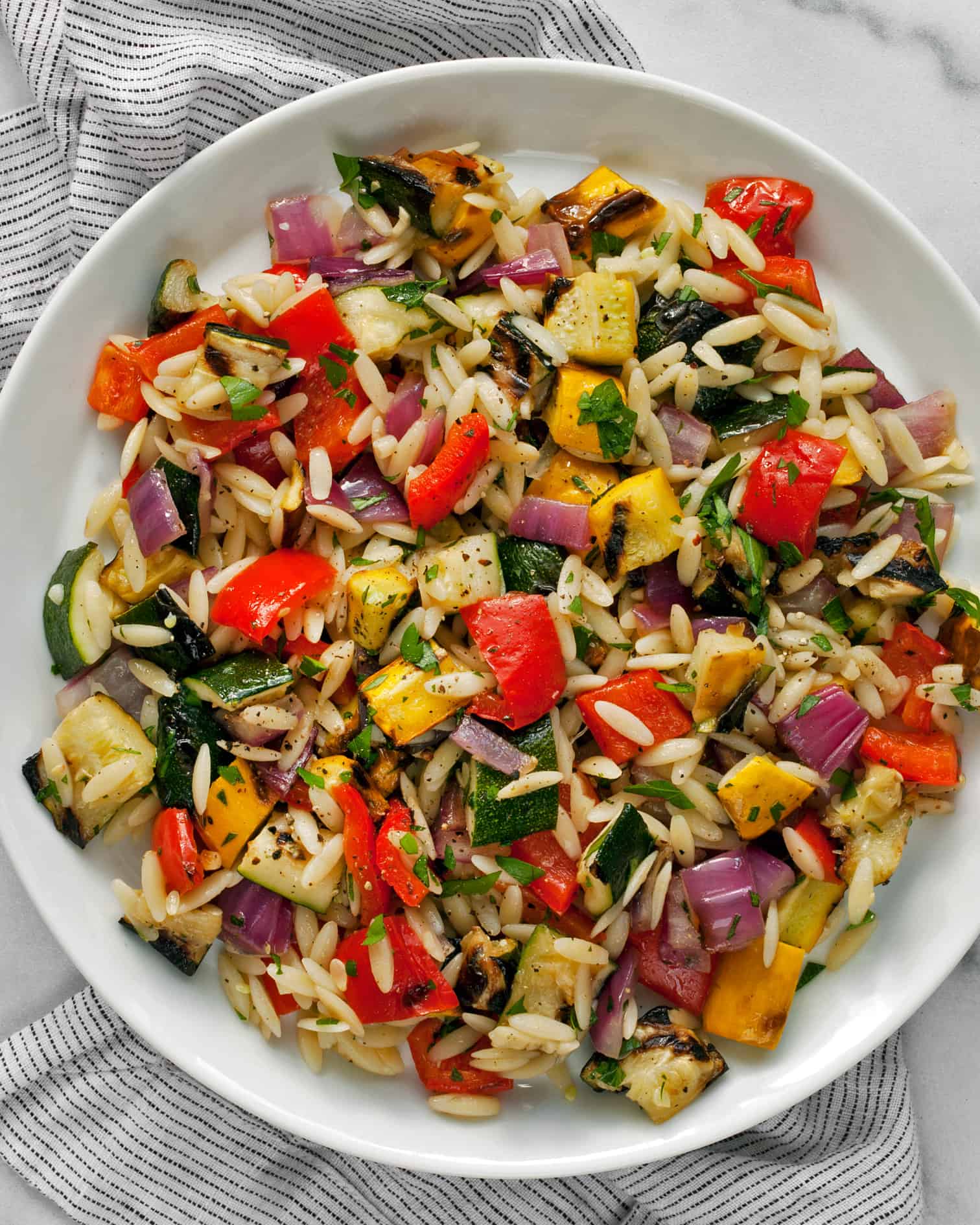 grilled vegetable orzo salad11